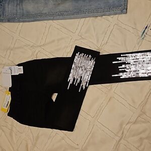 Kids black pants - soft black jeans with a stretchy waistband size 6